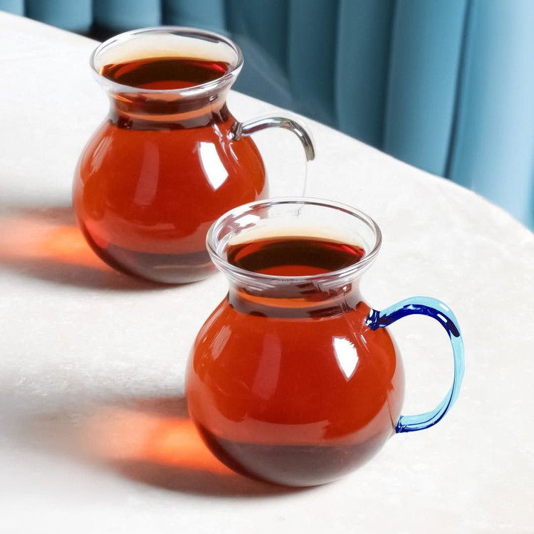 فنجان پیرکس کپل دسته رنگی و بیرنگ🇹🇷 کپل