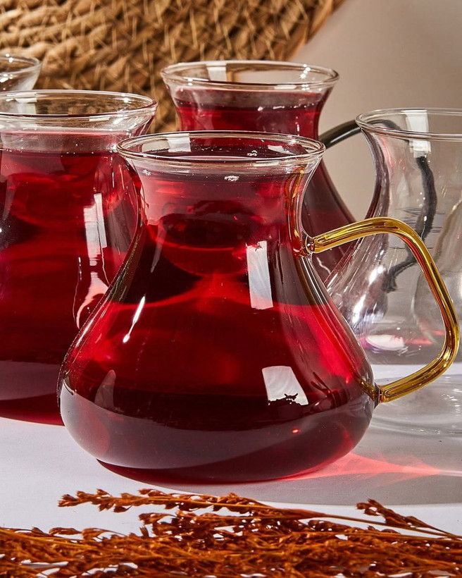 فنجان پیرکس کپل دسته رنگی و بیرنگ🇹🇷 کپل
