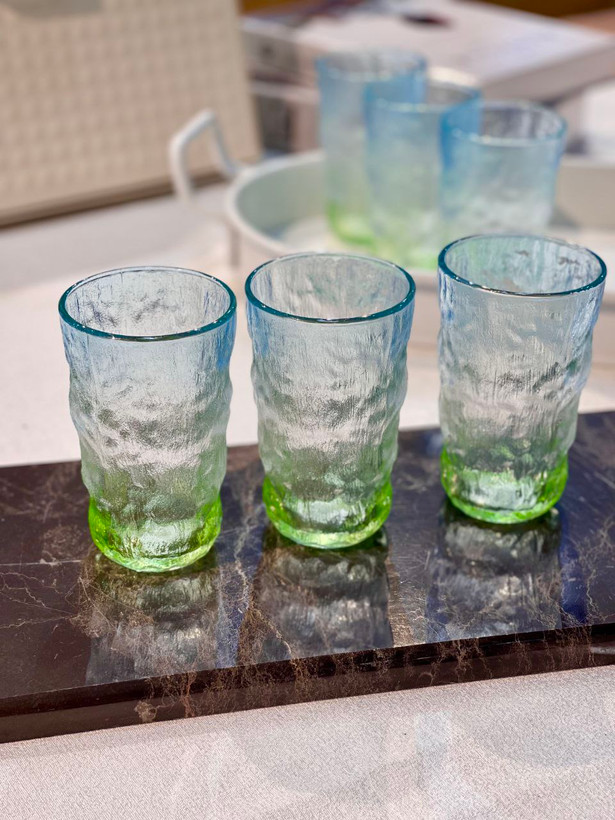 لیوان یخی دفرمه سه رنگ