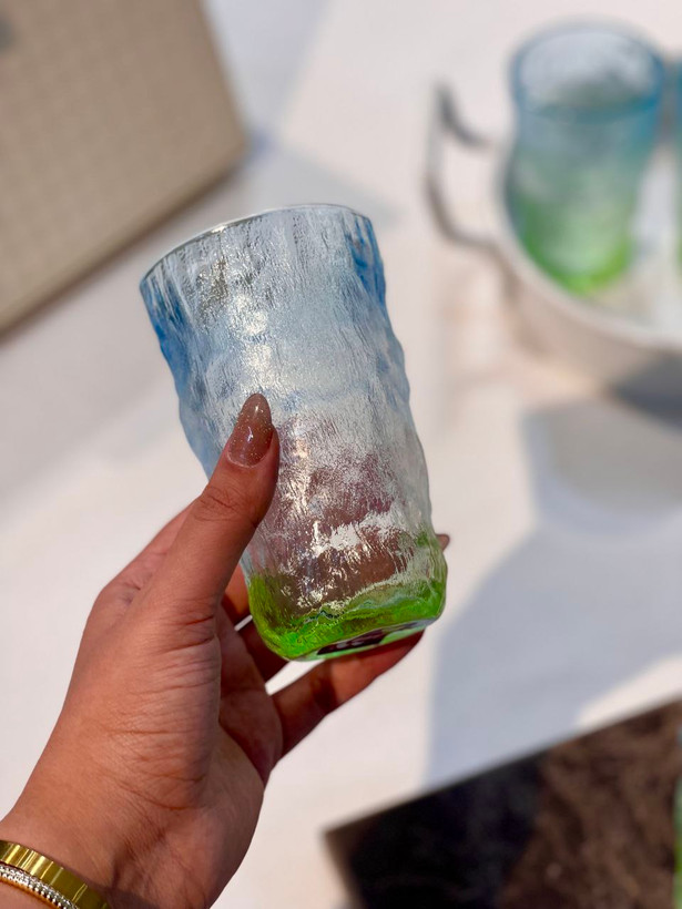 لیوان یخی دفرمه سه رنگ