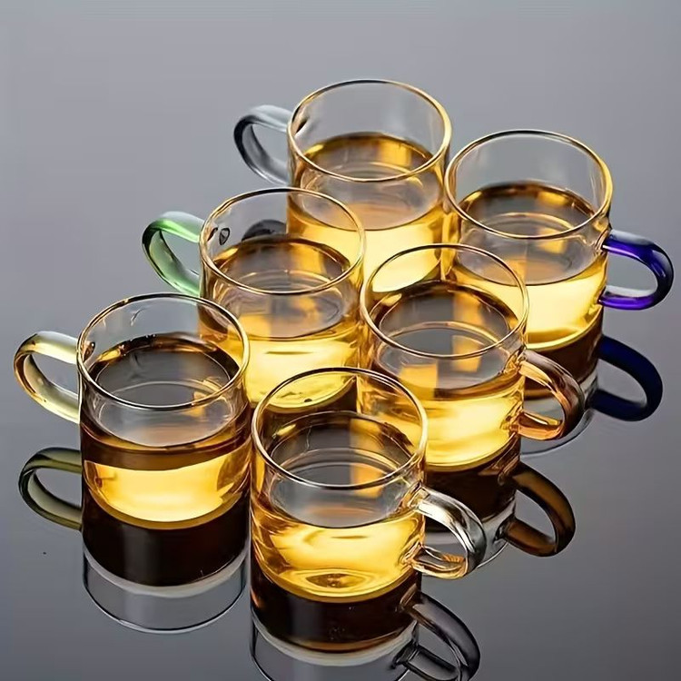 فنجان دسته رنگی چای و قهوه