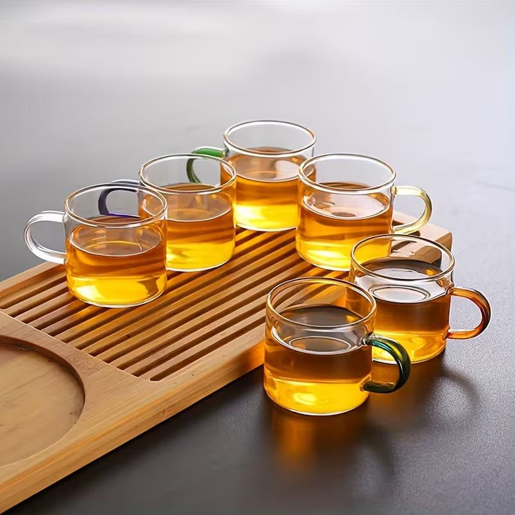 فنجان دسته رنگی چای و قهوه