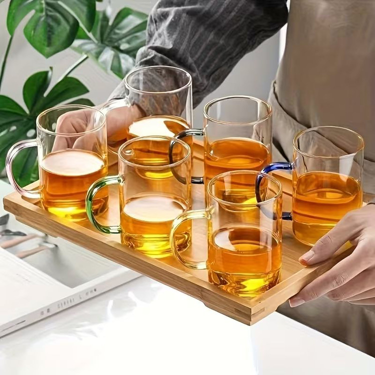 فنجان دسته رنگی چای و قهوه