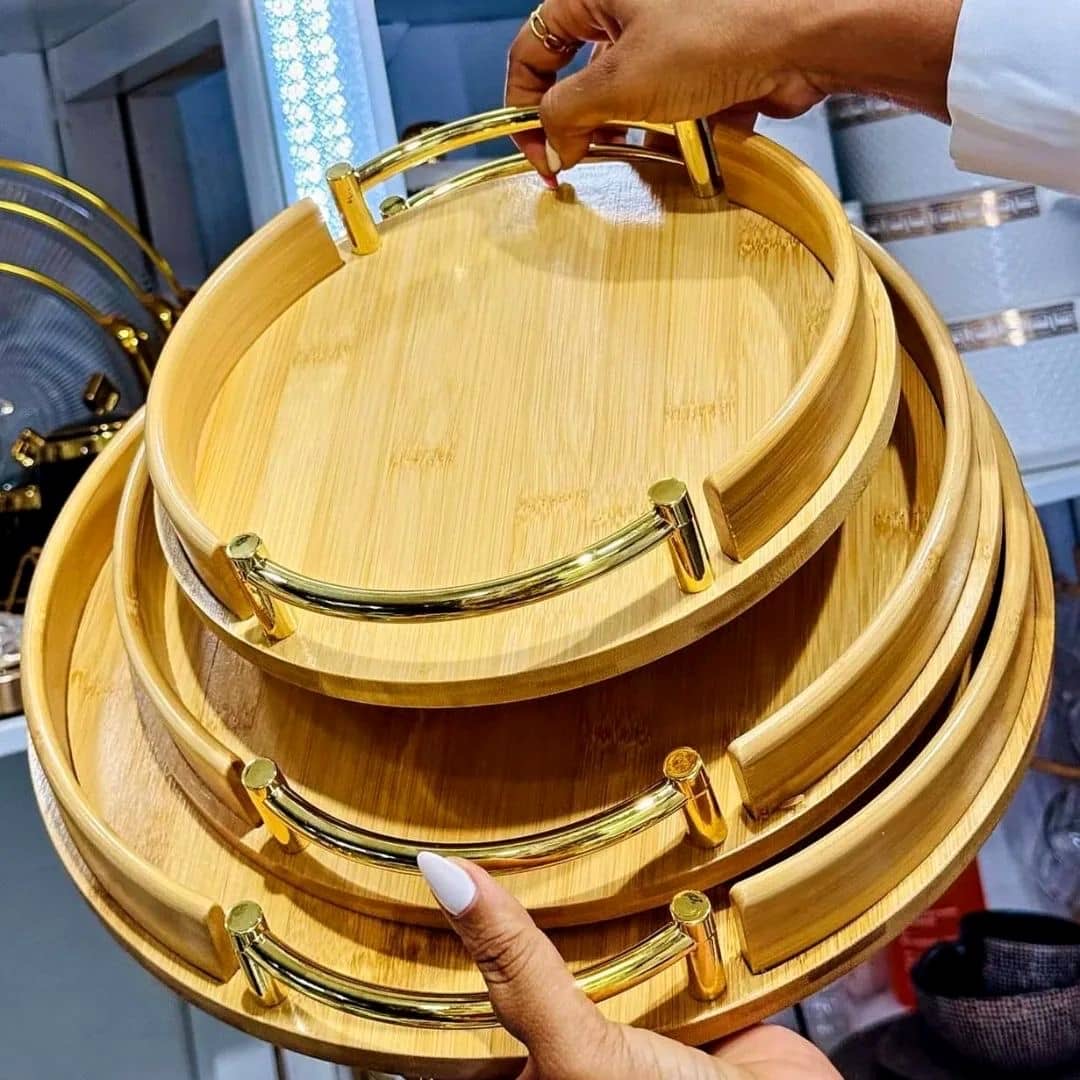 سینی سه سایز بامبو