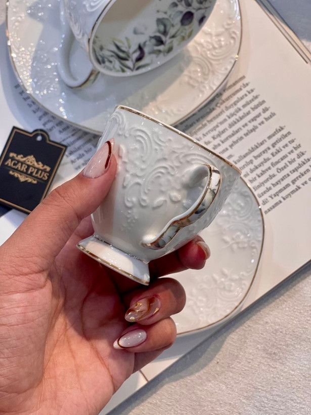 ست قهوه خوری گل برجسته 🇹🇷