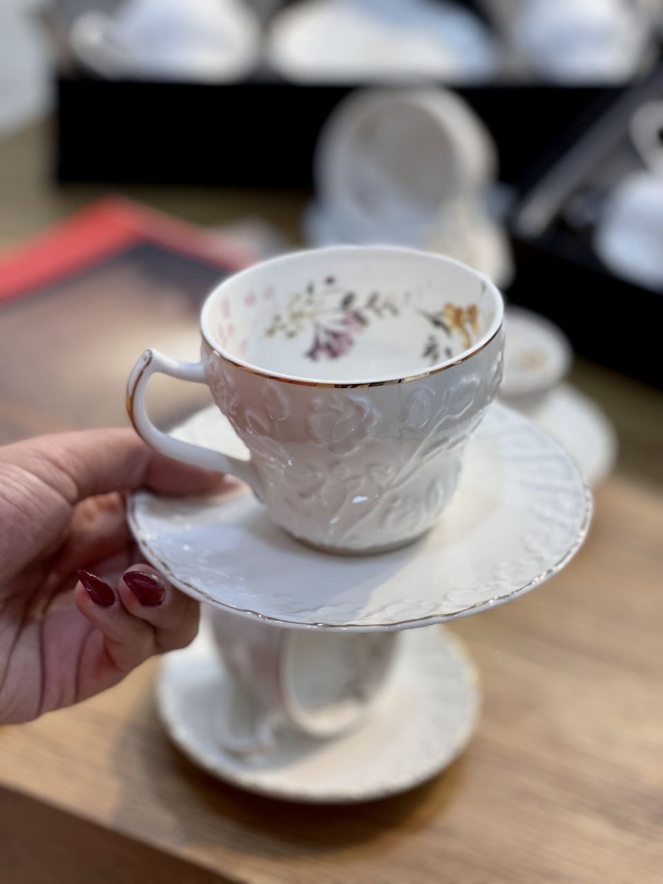 ست قهوه خوری گل برجسته 🇹🇷