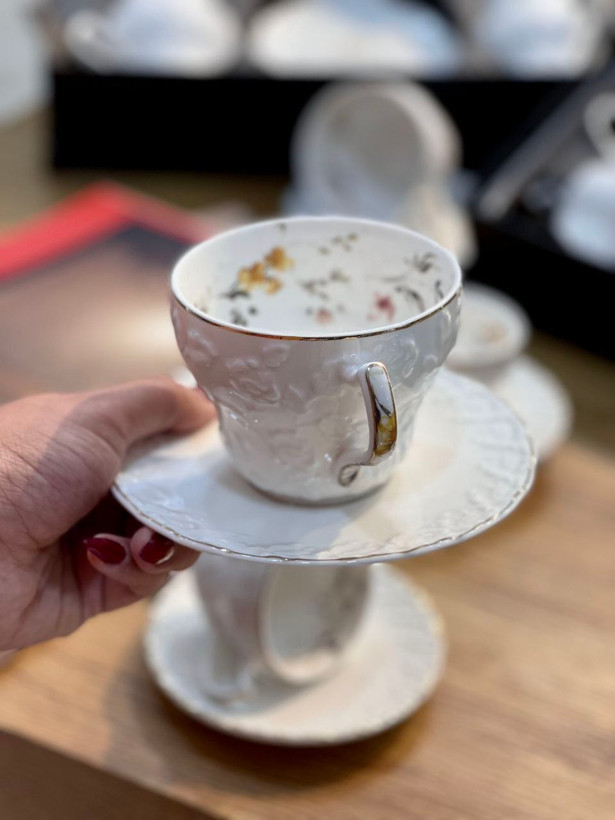 ست قهوه خوری گل برجسته 🇹🇷